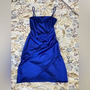 Royal blue body con dress